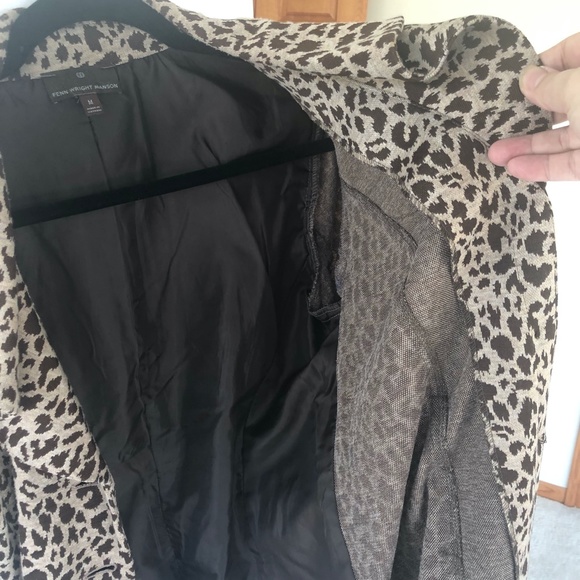 Fenn Wright Manson Knit Leopard-Print Belted Jacket Size M - Picture 4 of 10